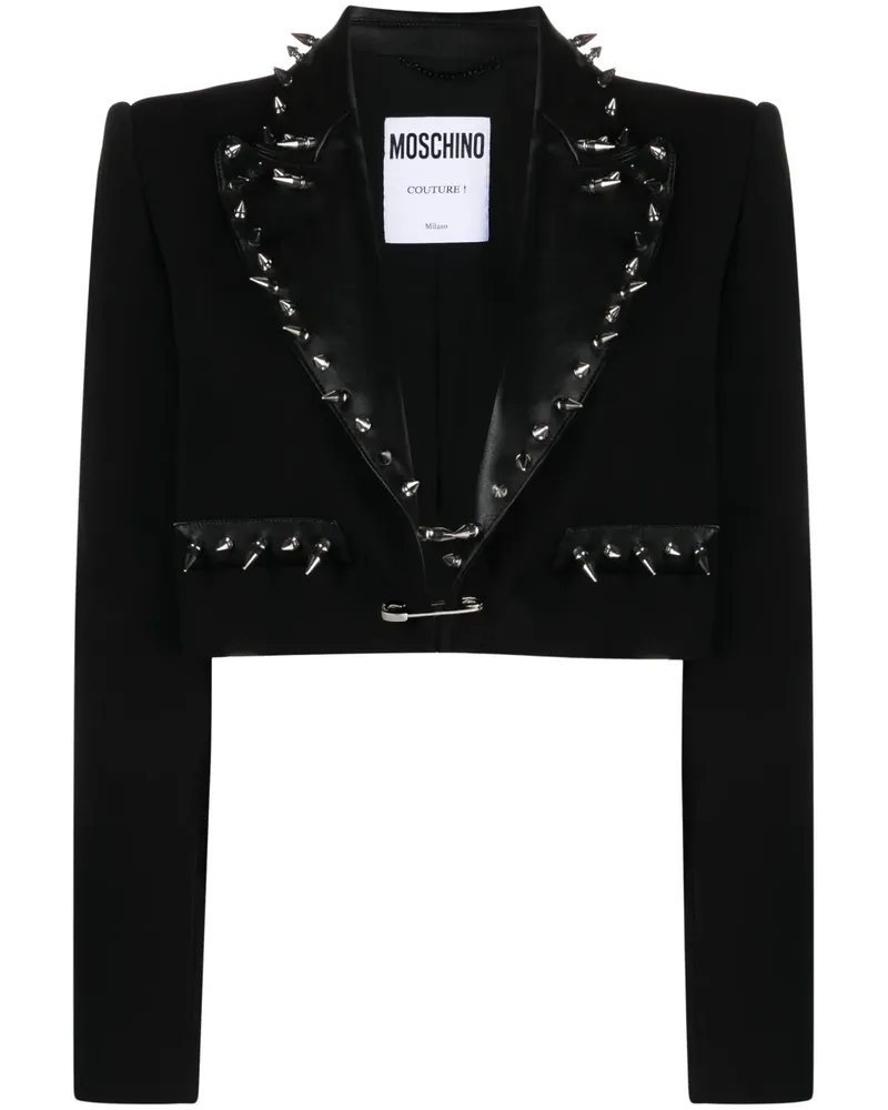 Moschino Blazer mit Nieten - Schwarz Schwarz
