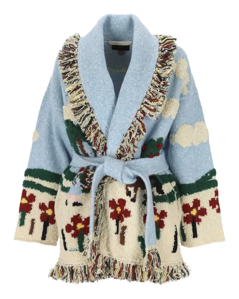 Alanui Casa  Cardigan mit Fransen - Blau Blau