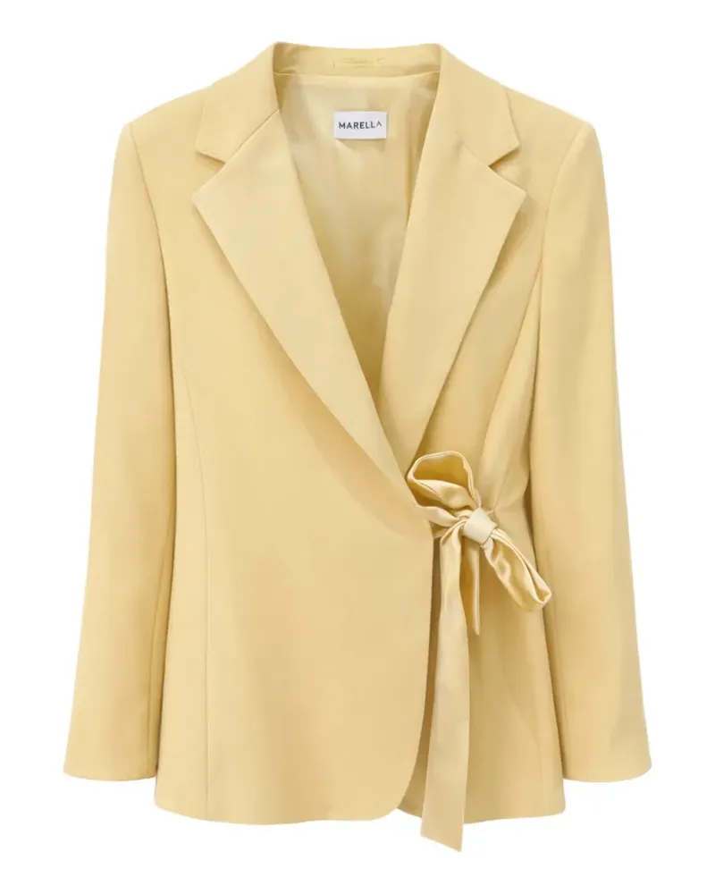 MARELLA satin tie blazer - Gelb Gelb