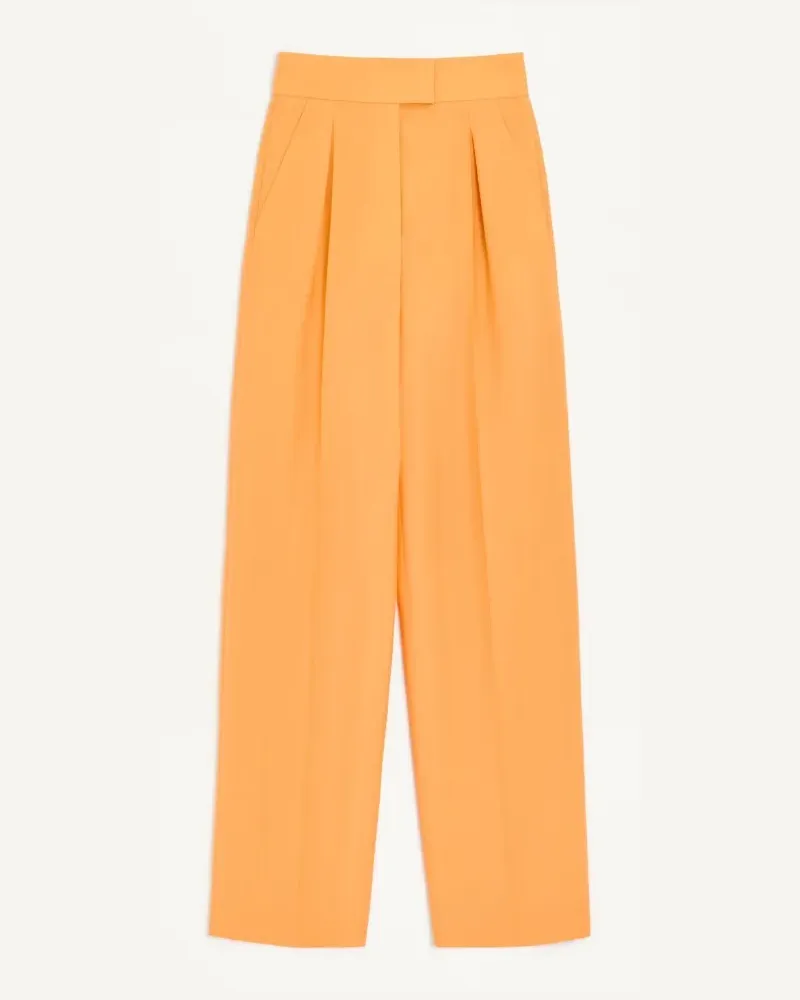 Valentino Garavani British Straight-Leg-Hose mit Falten - Orange Orange