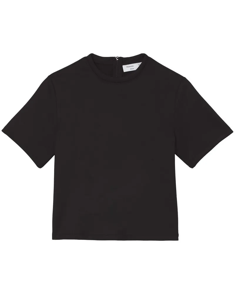 Proenza Schouler Scuba Cropped-T-Shirt - Schwarz Schwarz
