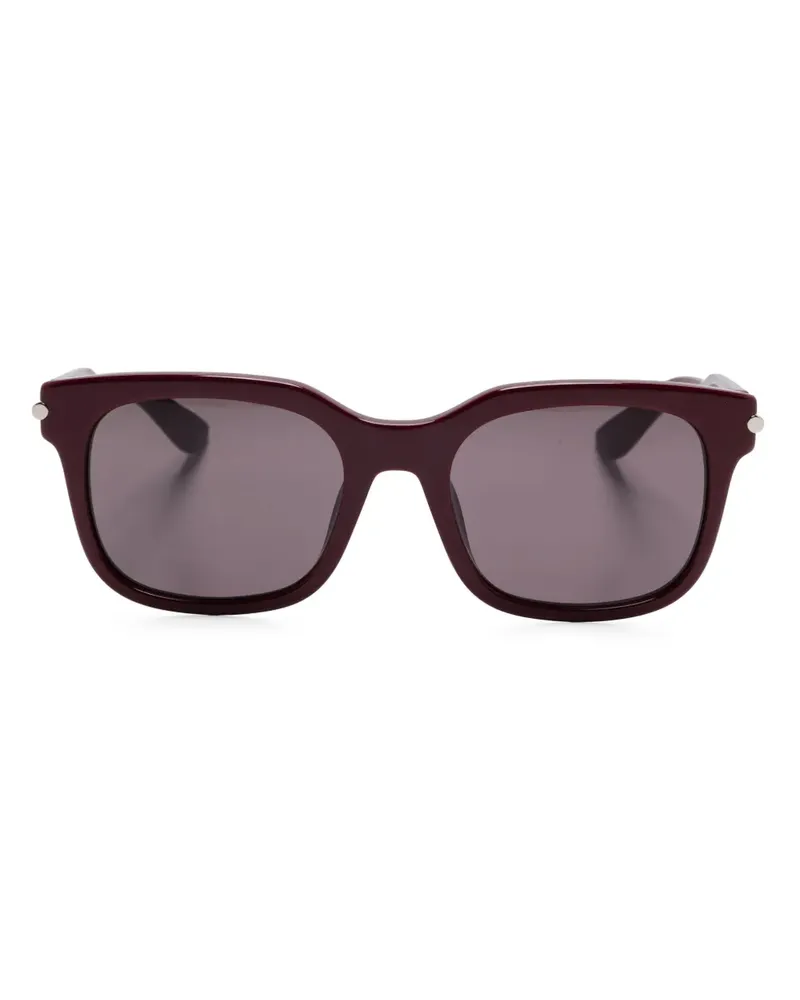 Alexander McQueen Eckige Sonnenbrille mit T-Riemen - Rot Rot