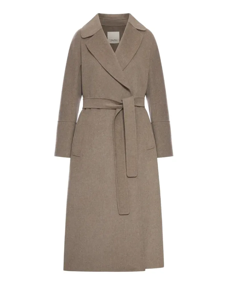 Max Mara Mantel mit Gürtel - Grau Grau