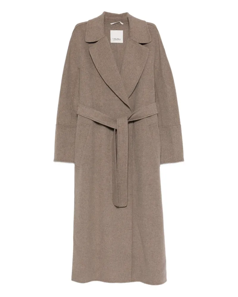 Max Mara Mantel mit Gürtel - Braun Braun