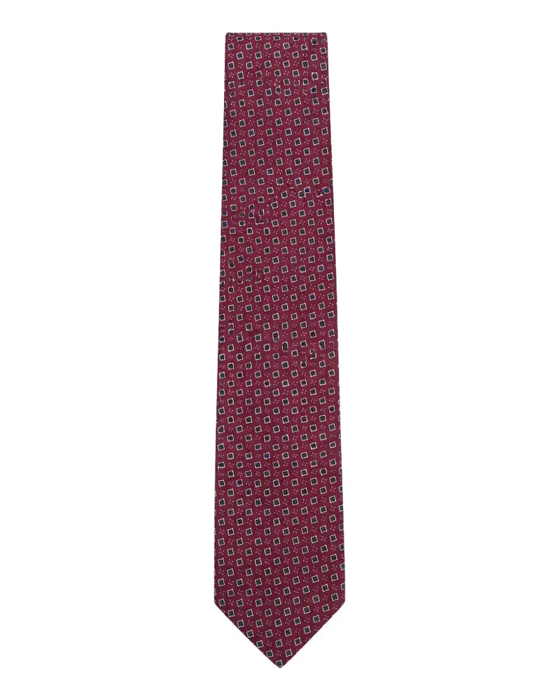 Tombolini Krawatte mit geometrischem Print - Rot Rot