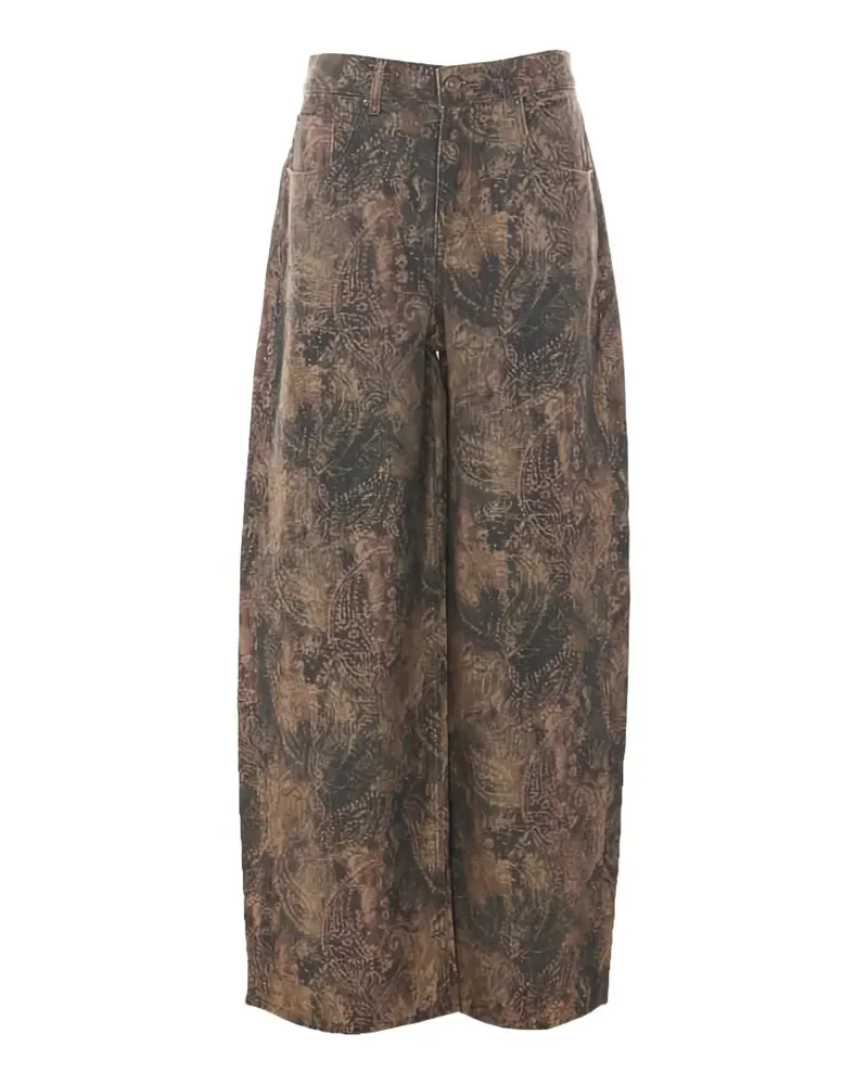 Liu Jo paisley-print wide-leg jeans - Braun Braun