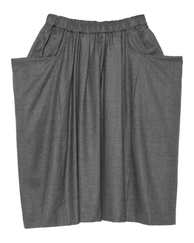 Comme des Garçons pleated draped midi skirt - Grau Grau