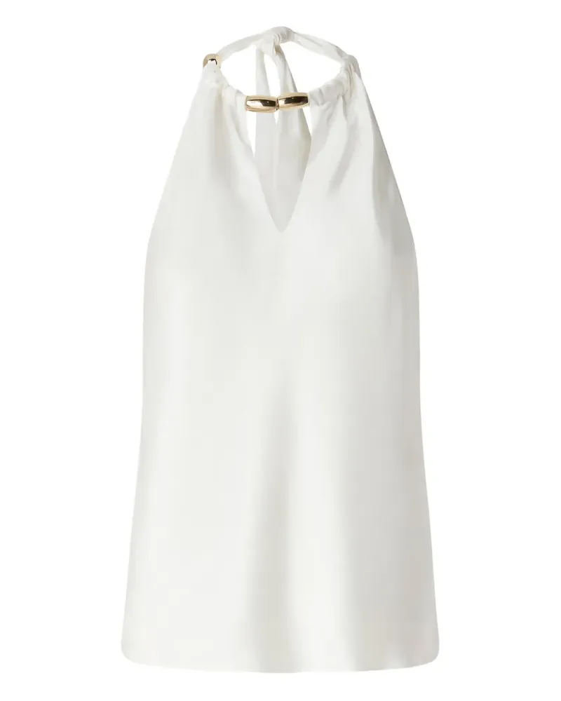 Pinko Bluse mit Neckholder-Ausschnitt - Weiß Weiß