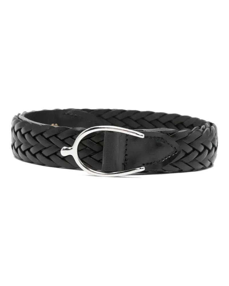 Briglia 1949 interwoven leather belt - Schwarz Schwarz