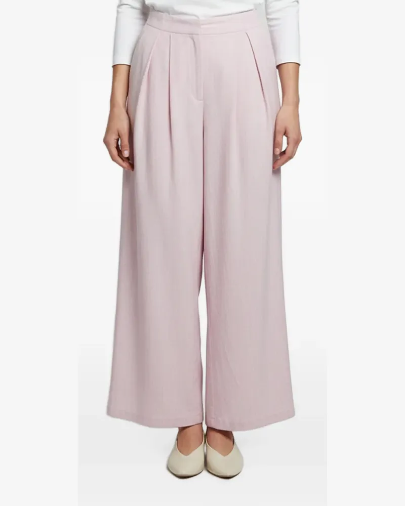 Maje wide-leg poplin trousers - Rosa Rosa