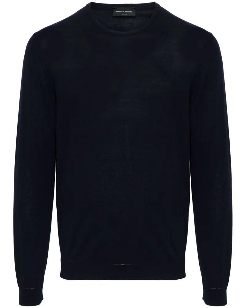 Roberto Collina Gerippter Pullover Blau