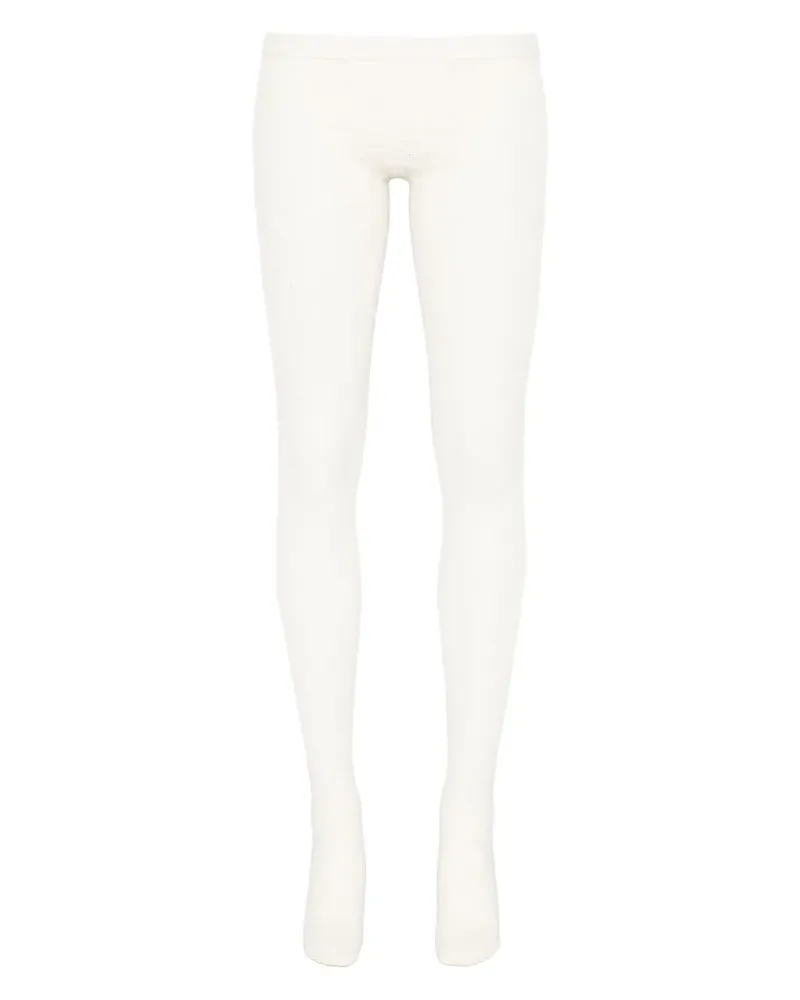 Alexander McQueen floral-lace tights - Weiß Weiß
