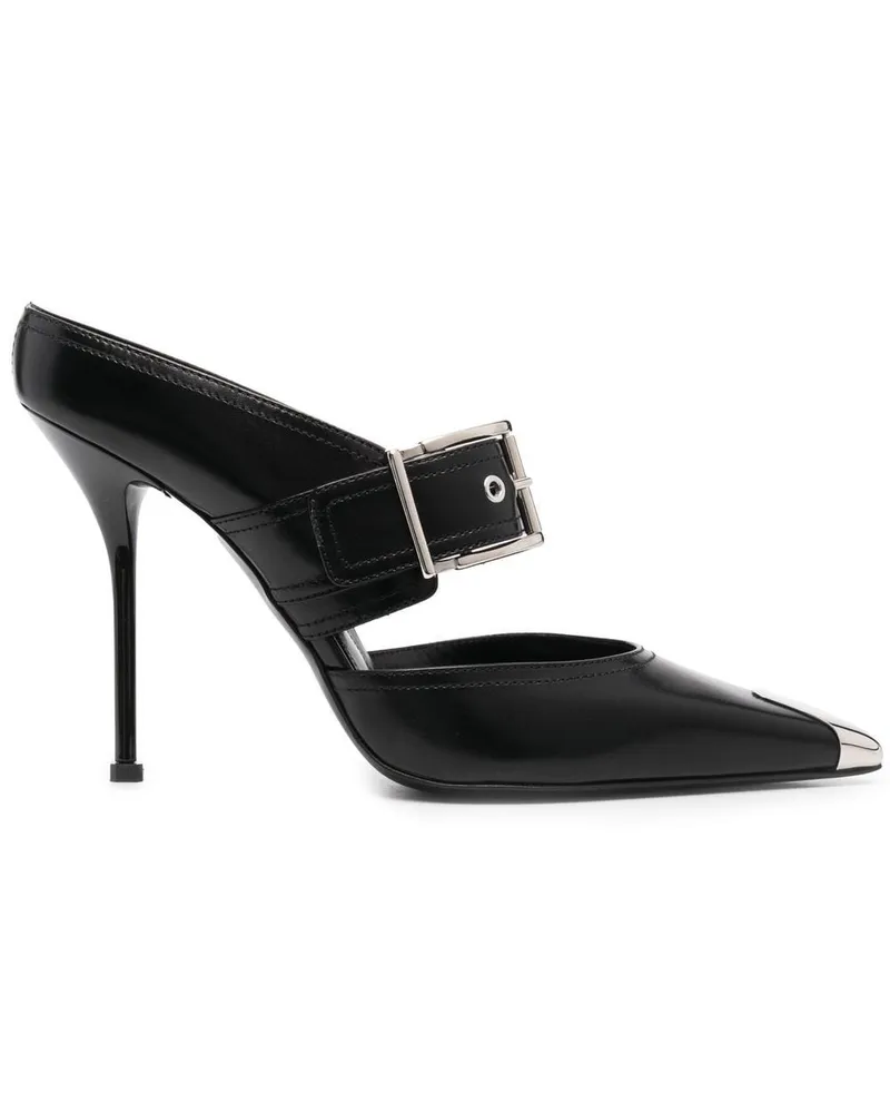 Alexander McQueen Pumps im Metallic-Look - Schwarz Schwarz