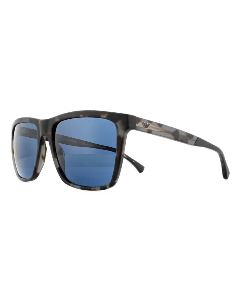 Emporio Armani tortoiseshell-effect rectangle-frame sunglasses - Grau Grau