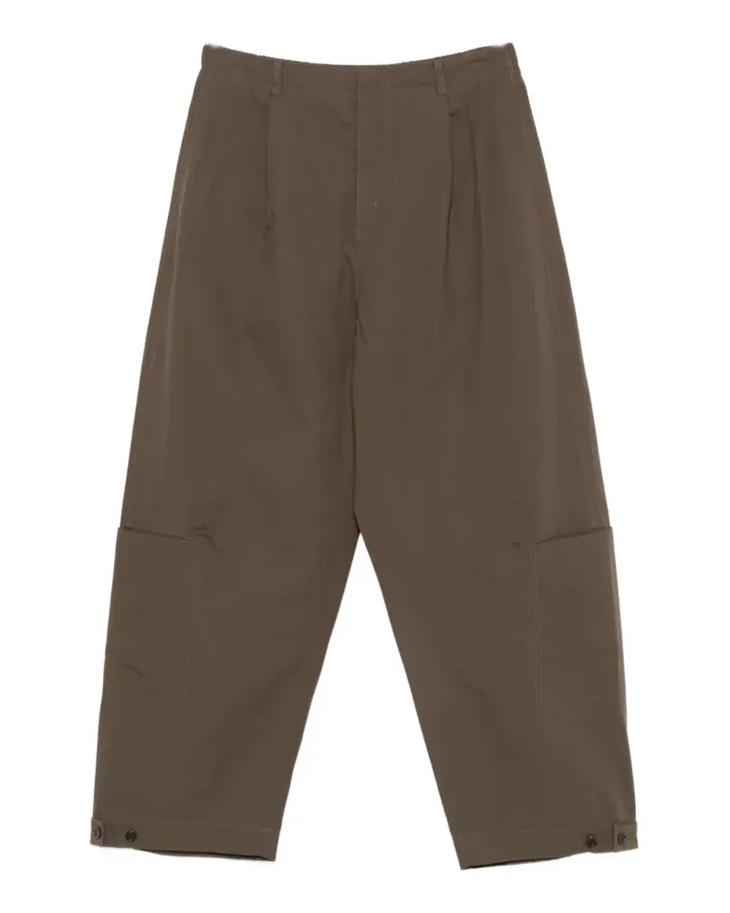 AMOMENTO pleated-detail cargo pants - Braun Braun