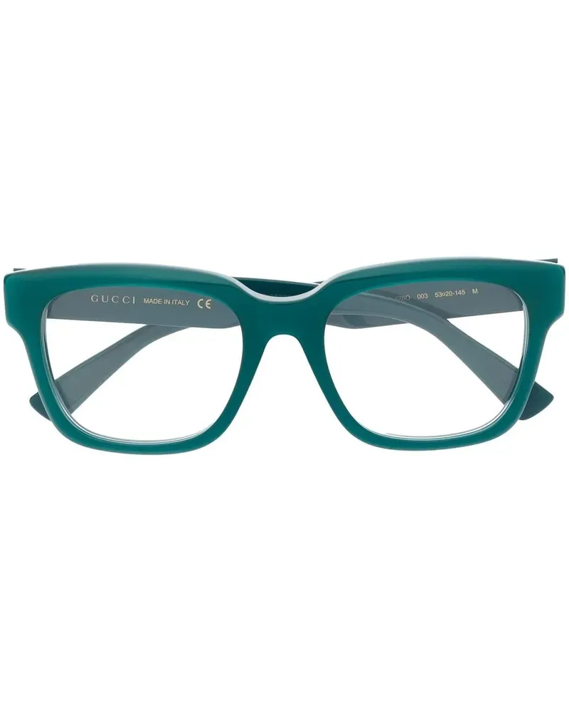 Gucci Brille mit eckigem Gestell - Grün Grün