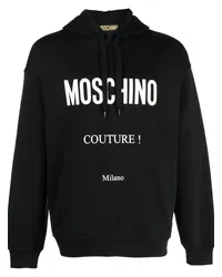 Moschino Hoodie mit "Couture!"-Print Schwarz