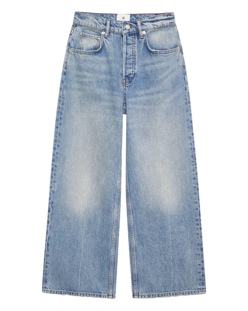 Anine Bing Ausgeblichene Heath Jeans - Blau Blau