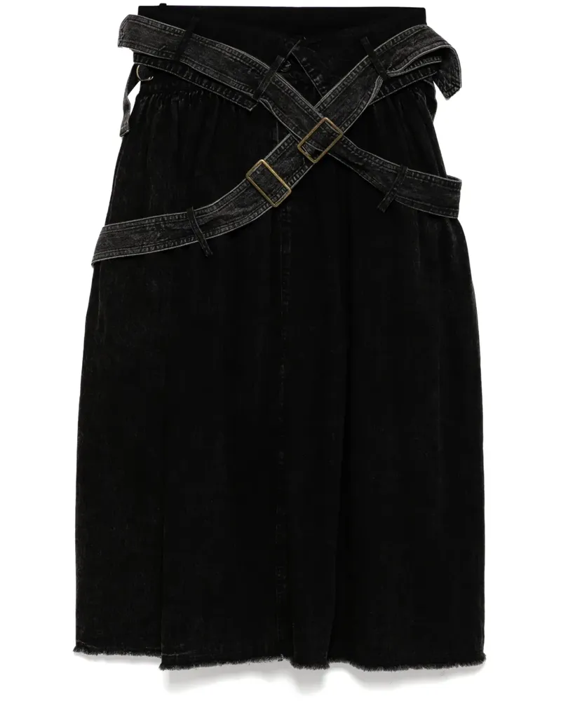 Yohji Yamamoto Klassischer Jeansrock - Schwarz Schwarz
