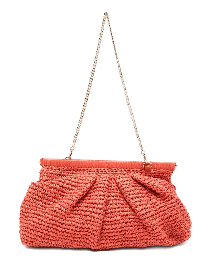 MARELLA Paprica woven chain clutch bag - Orange Orange