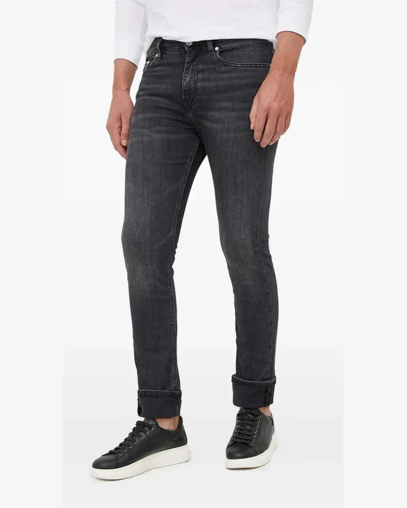 Karl Lagerfeld Jeans mit Logo-Patch - Schwarz Schwarz