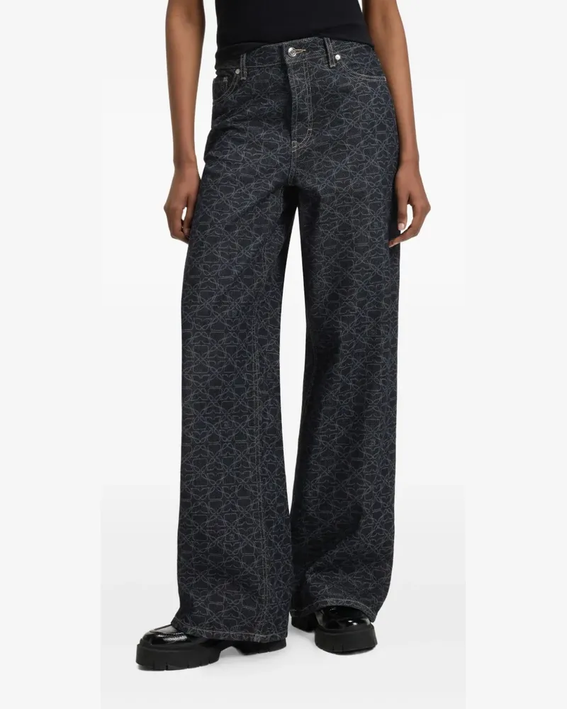 HUGO BOSS Jeans mit Monogramm-Print - Blau Blau