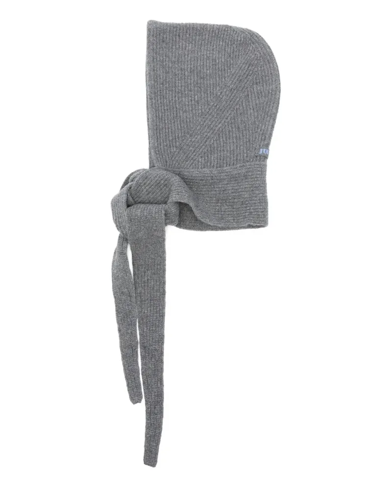JUUN.J tie-detail beanie - Grau Grau