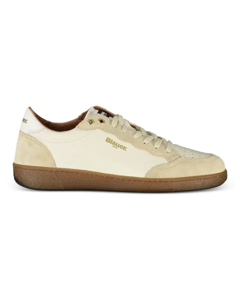 Blauer suede-panelled sneakers - Nude Nude