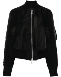 Sacai Twill x Knit Bomberjacke Schwarz