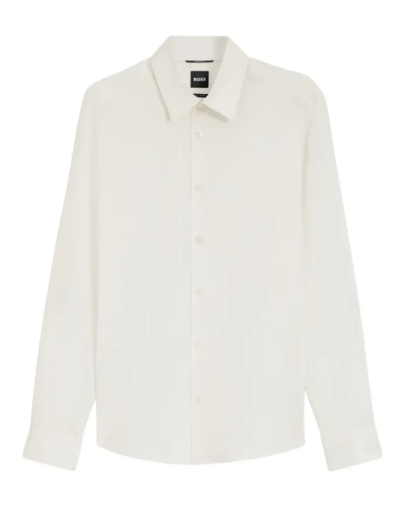 HUGO BOSS regular-fit stretch-fabric shirt - Nude Nude