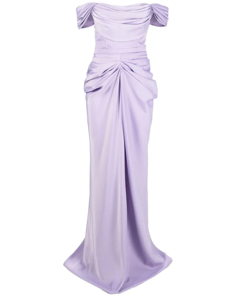 Ana Radu Schulterfreies Maxikleid - Violett Violett
