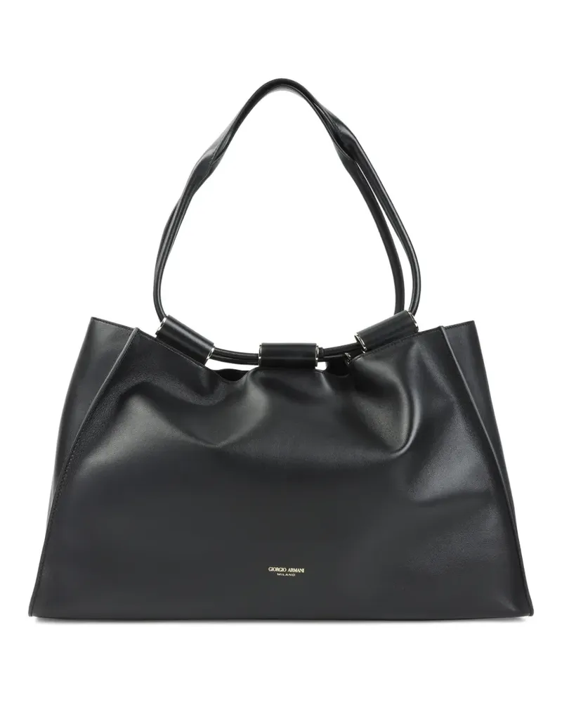 Giorgio Armani Schultertasche mit Logo - Schwarz Schwarz