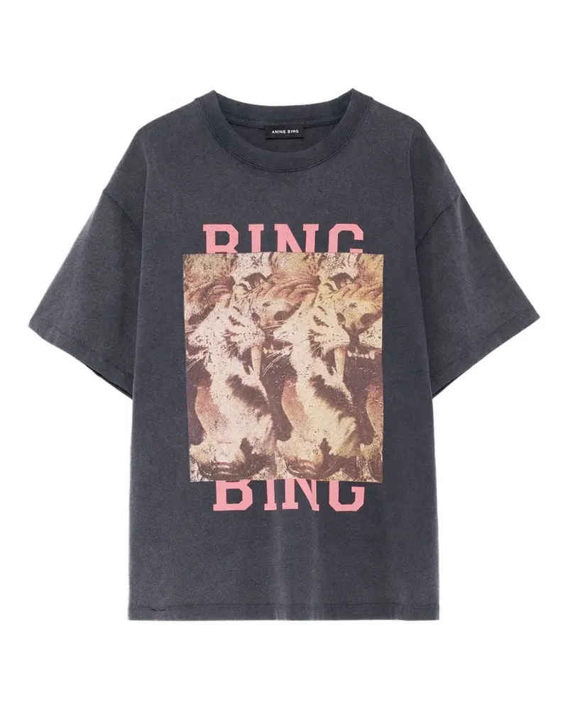 Anine Bing Cade T-Shirt Tiger Bing - Grau Grau