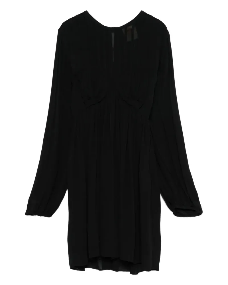 FARM Rio pleated midi dress - Schwarz Schwarz