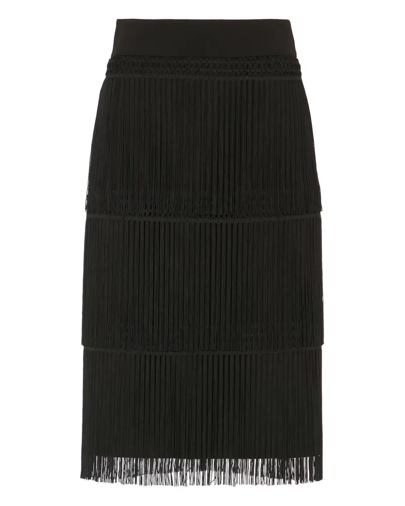 Temperley London layered-design midi skirt - Schwarz Schwarz