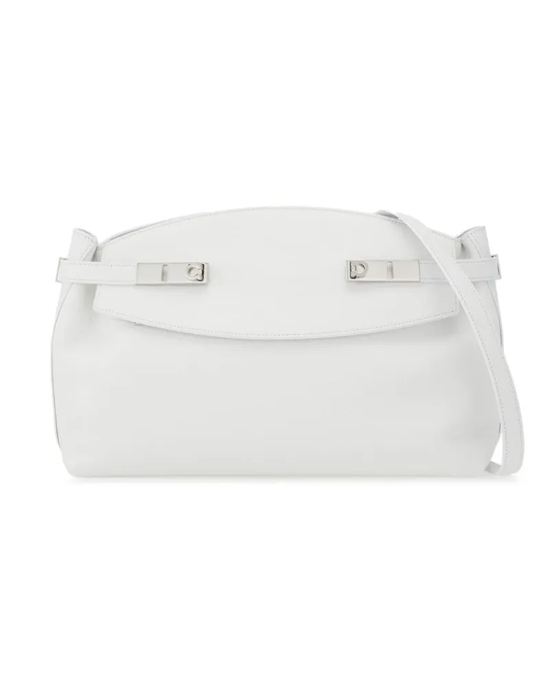 Ferragamo Clutch aus Leder - Weiß Weiß