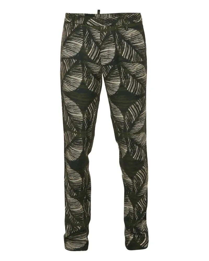 Dsquared2 Hose mit tropischem Print - Grün Grün