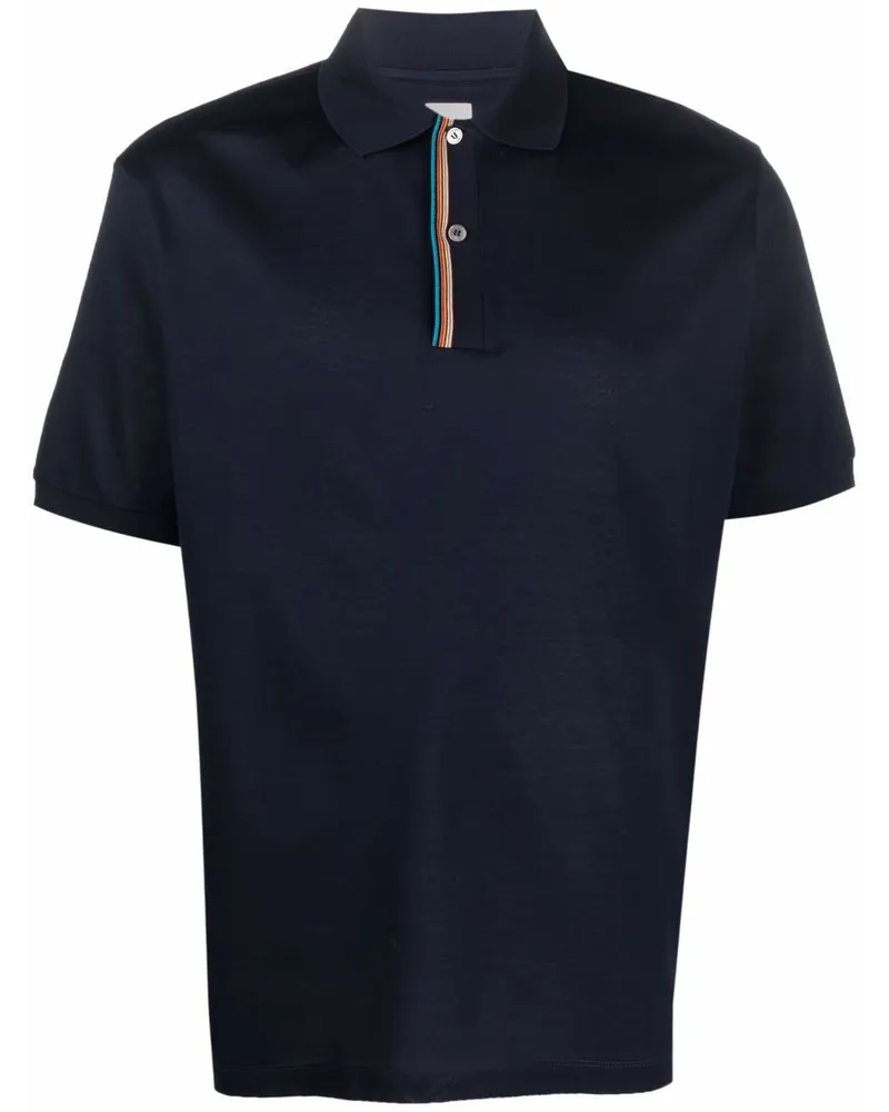 Paul Smith Poloshirt mit Streifendetail - Blau Blau