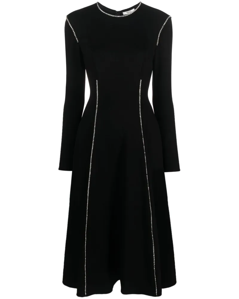 NISSA Langärmeliges Kleid mit Kristallen - Schwarz Schwarz