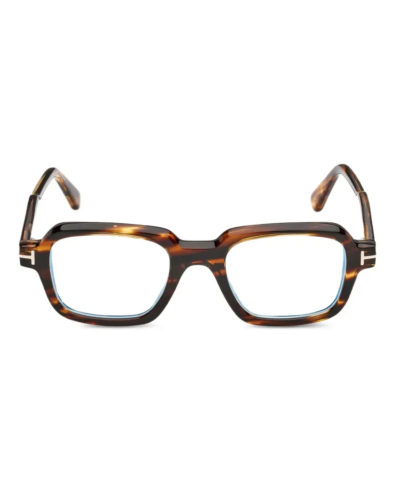 Tom Ford Brille mit eckigem Gestell - Braun Braun