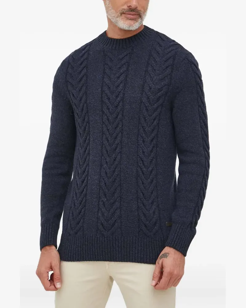 Barbour Pullover mit Zopfmuster - Blau Blau