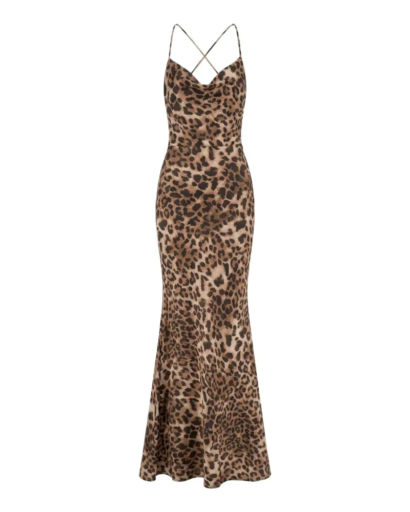 ACTUALEE leopard-print maxi dress - Braun Braun