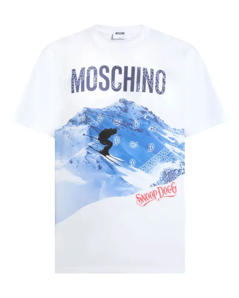 Moschino x Snoop Dogg T-Shirt mit grafischem Print - Weiß Weiß