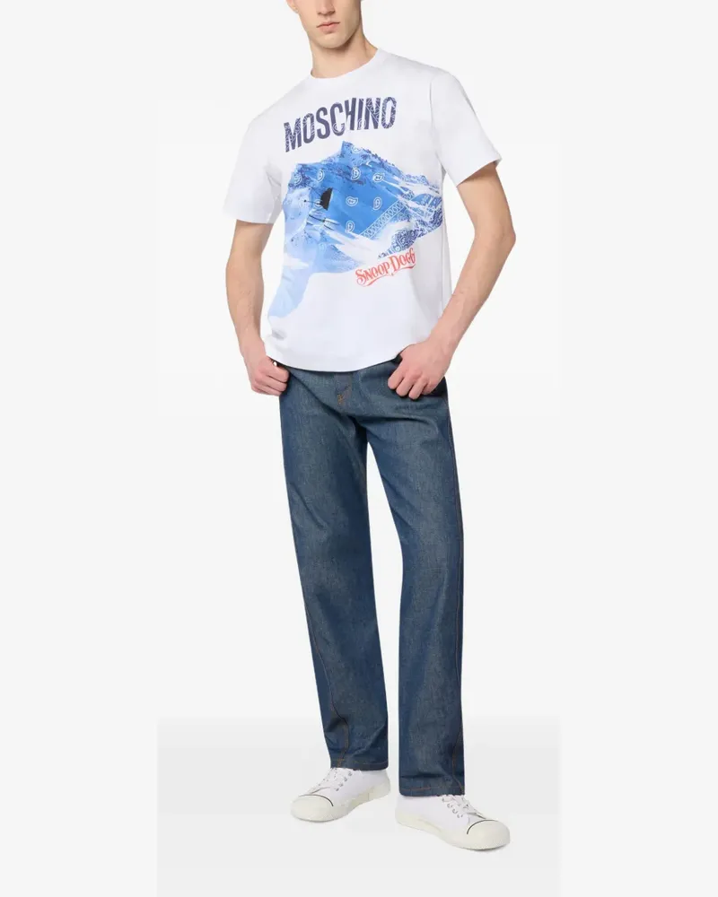 Moschino x Snoop Dogg T-Shirt mit grafischem Print - Weiß Weiß