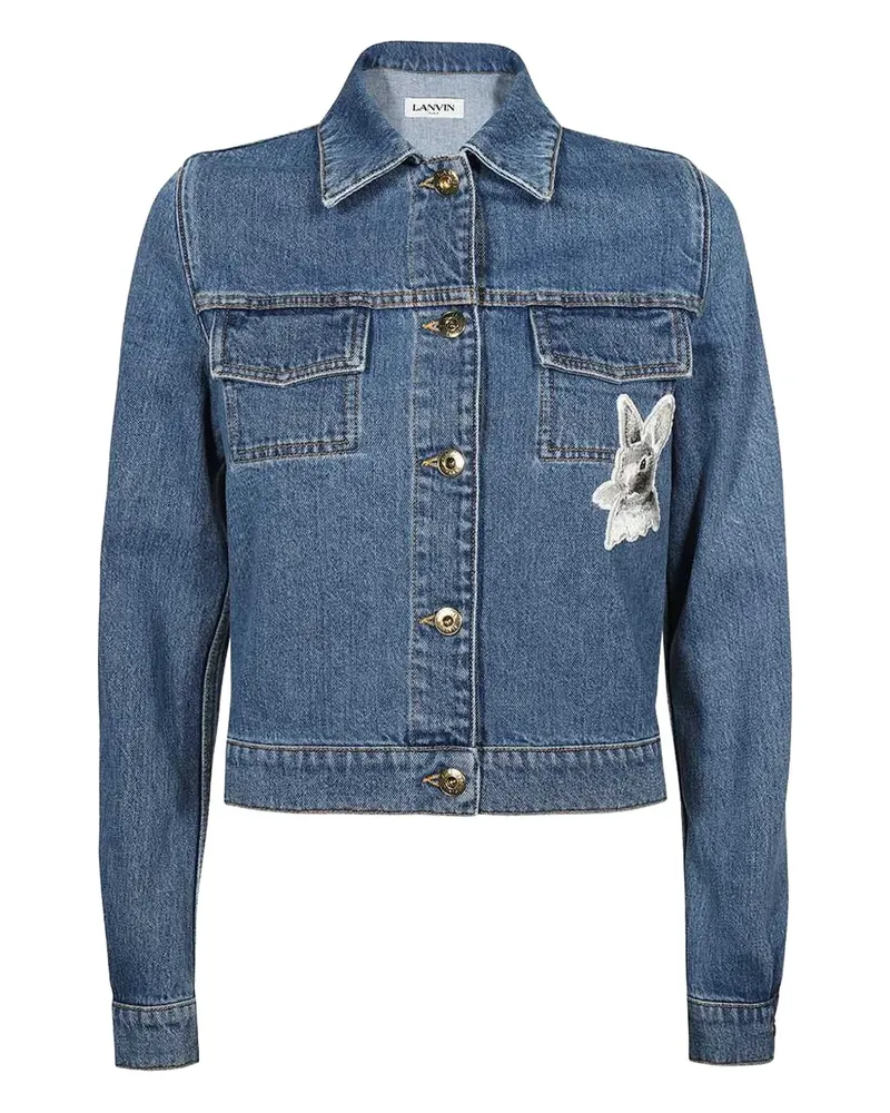 Lanvin rabbit-patch denim jacket - Blau Blau