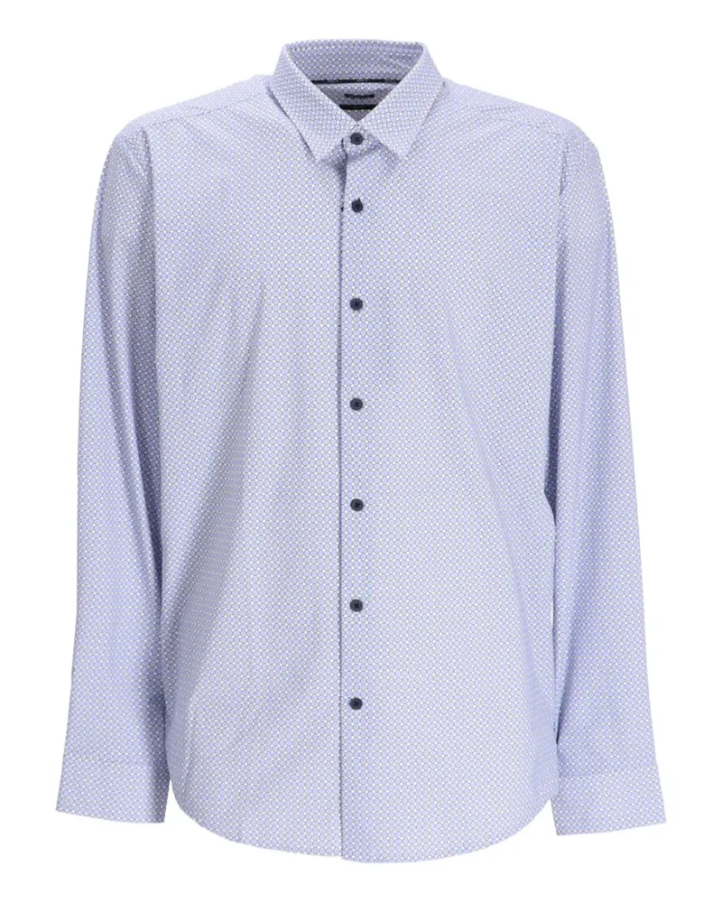 HUGO BOSS Hemd mit geometrischem Print - Blau Blau