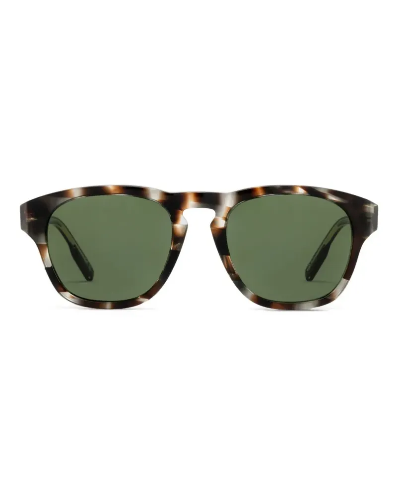 Ermenegildo Zegna Sonnenbrille mit eckigem Gestell - Braun Braun