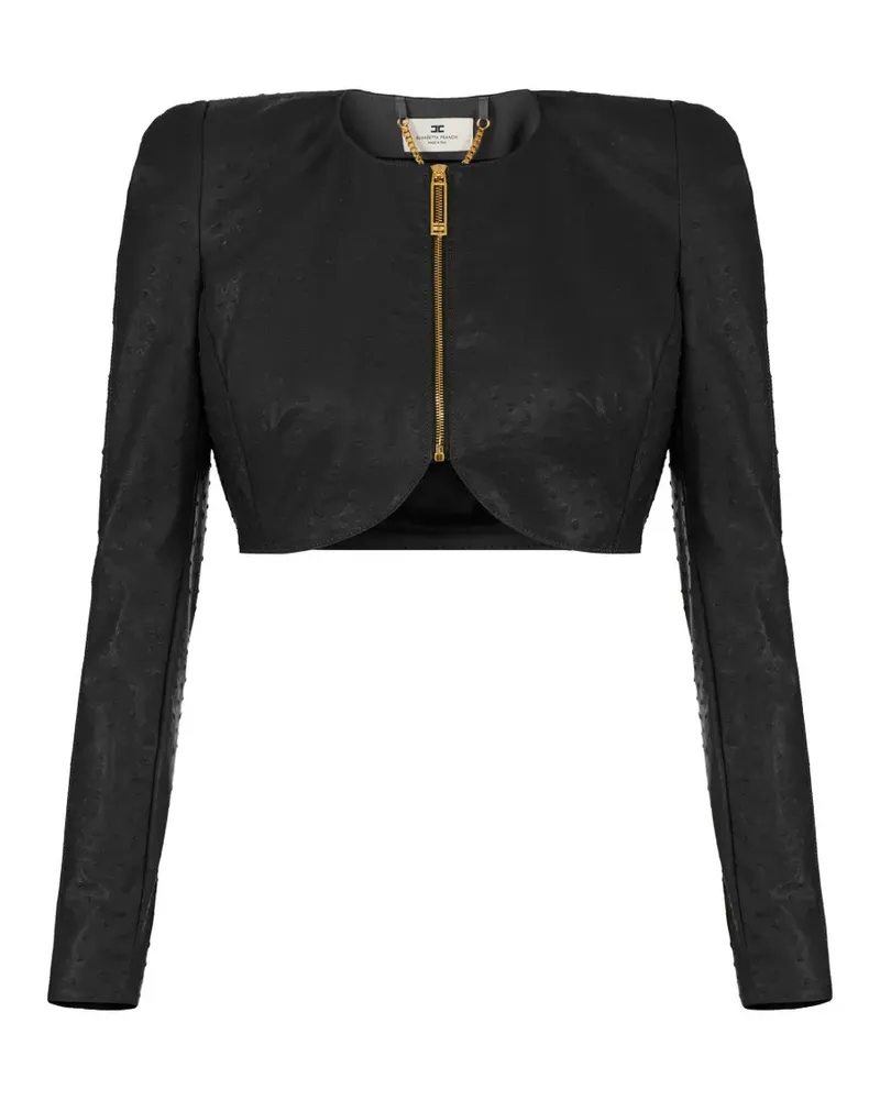 Elisabetta Franchi Jacke mit Reißverschluss - Schwarz Schwarz