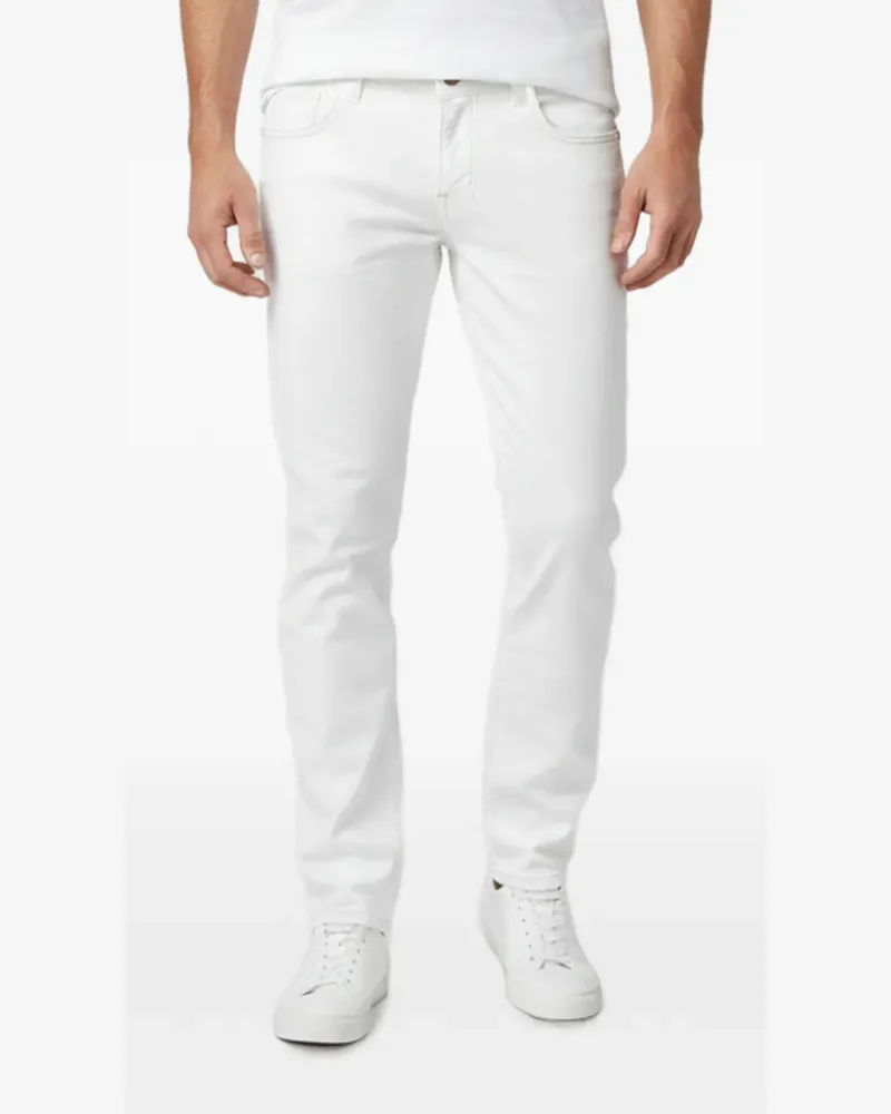 Philipp Plein embroidered-skull slim-fit jeans - Weiß Weiß