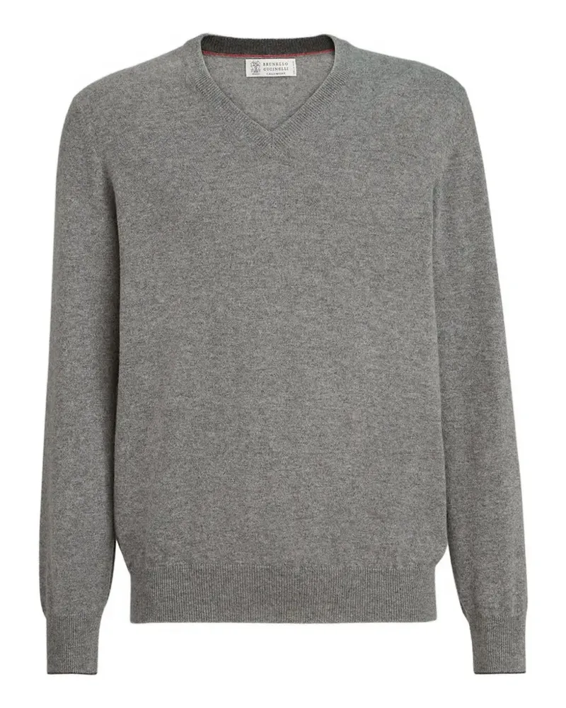 Brunello Cucinelli Pullover mit V-Ausschnitt - Grau Grau